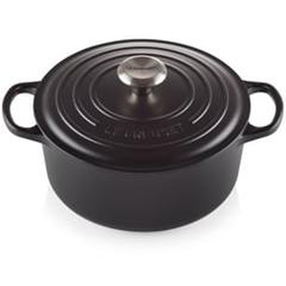 Cocotte ronde - fonte émaillée noir - Ø20 cm 2,4 l