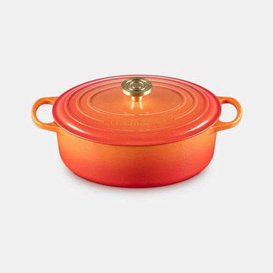 Cocotte ovale - Fonte émaillée - Flamme dorée - Ø29 cm / 4,7 l