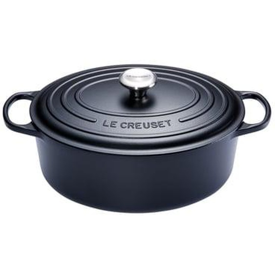Cocotte ovale - fonte émaillée- noir  - Ø29 cm / 4,7 l