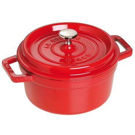 Cocotte ronde fonte brillante Cherry 22 cm 2,6 L