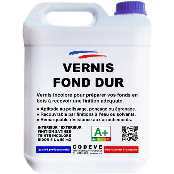 Codève Bois - Fond Dur Bois - 5 l - Codeve Bois - Pour Durcir Les Pores De Vos Bois Avant De Recevoir Une Finition Adéquate.