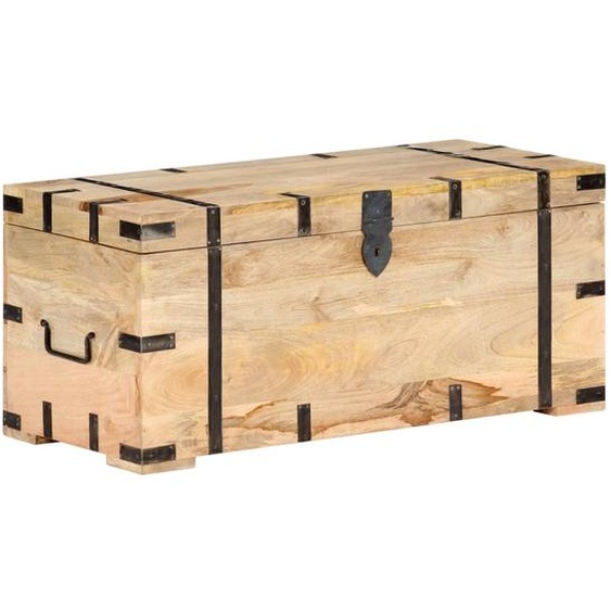 Coffre 90x40x40 cm Bois solide de manguier