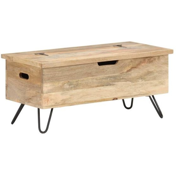 Coffre 90x40x45 cm Bois solide de manguier