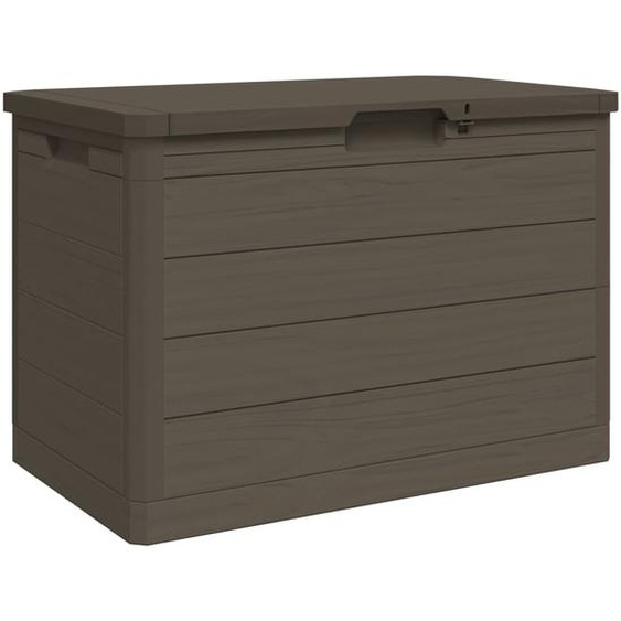 Boîte à coussins dextérieur brun 77,5x44,5x53 cm polypropylène
