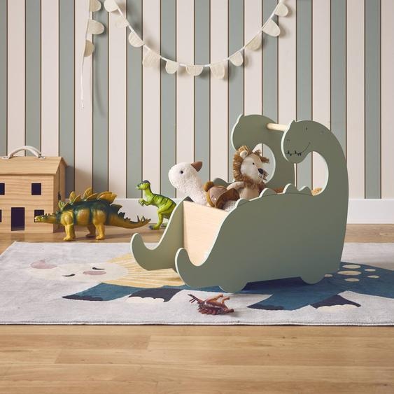 Coffre À Jouets Avec Roulettes Pour Enfant Dinosaure Vert