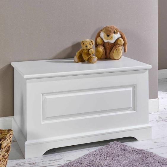 Coffre À Jouets Bois Massif Lila Blanc
