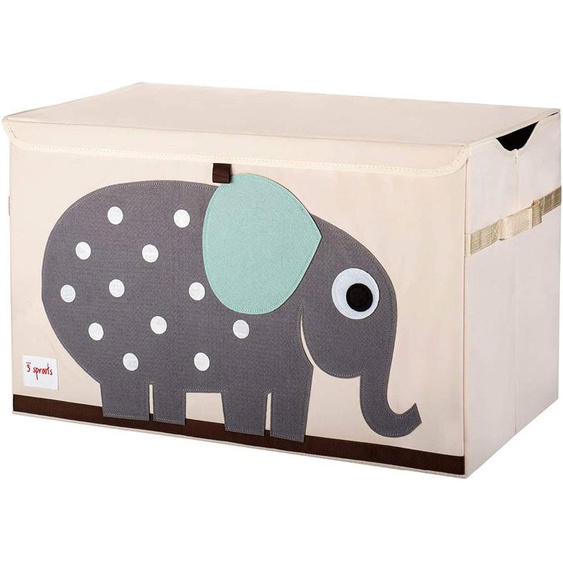 Coffre À Jouets Eléphant Gris