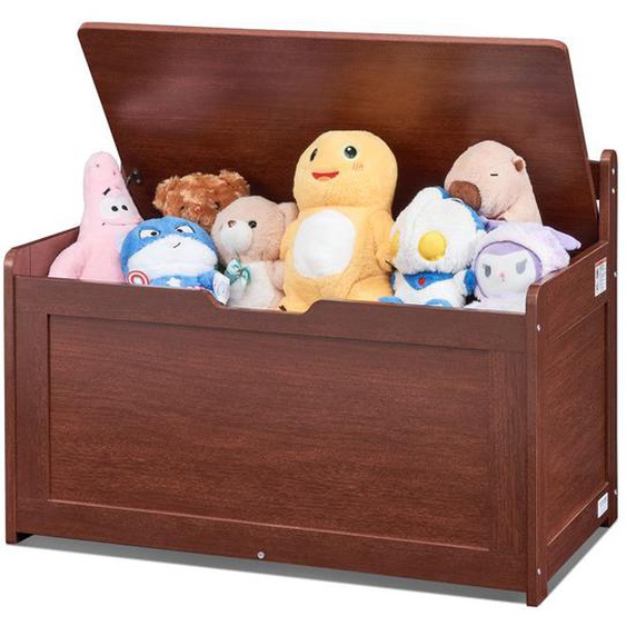 Coffre à Jouets en Bois-VEVOR-830 x 455 x 609 mm-Grand Banc de Rangement pour Enfants-pour Salle de Jeux-Cerisier