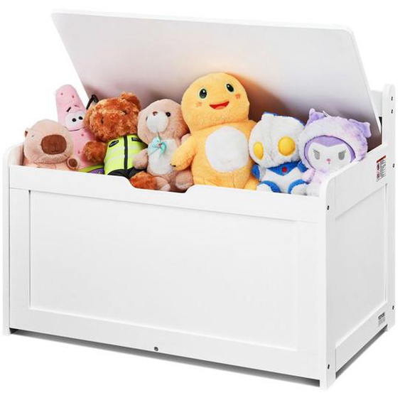 Coffre à Jouets en Bois-VEVOR-830 x 455 x 609 mm-Grand Banc de Rangement pour Enfants-pour Salle de Jeux, Chambre-Blanc