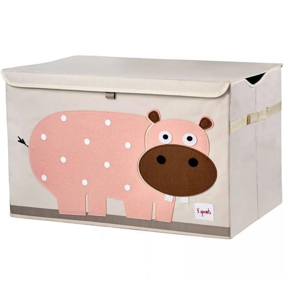 Coffre À Jouets Hippo Rose