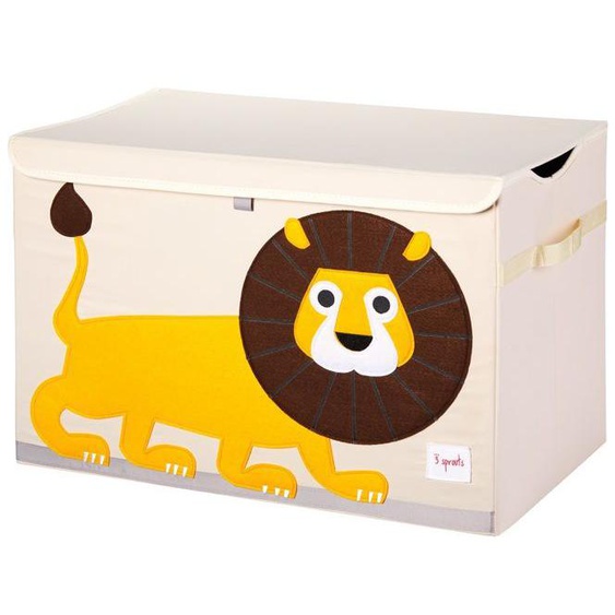 Coffre à jouets Lion 3 Sprouts Jaune - Bébé - Polyester - 3 ans