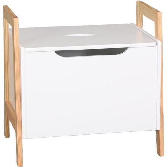 Urban Living - Coffre à jouets Sweet - L. 49 x H. 48 cm - Blanc