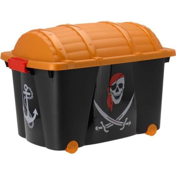 Coffre au trésor - Piraten - Grande - Ouverture supérieure - 4 roues