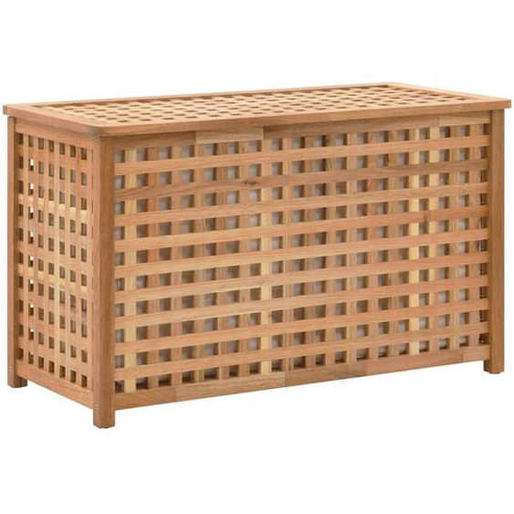 Coffre de blanchisserie 77,5x37,5x46,5 cm Bois massif de noyer