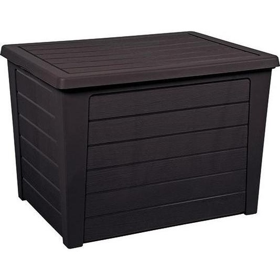 Coffre de rangement Baya 250 LReproduction bois - Couvercle clipsable etanche - anti-uv - Gris