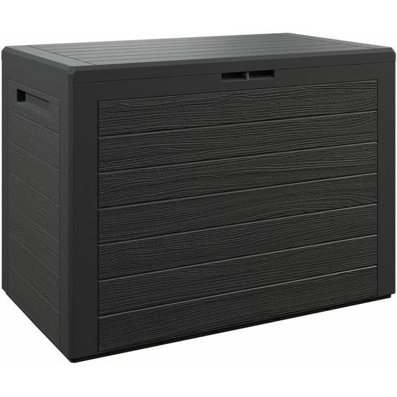 Casaria - Coffre de rangement 190 l Poignées latérales Malle de rangement Intérieur Extérieur Jardin Terrasse Balcon Anthracite