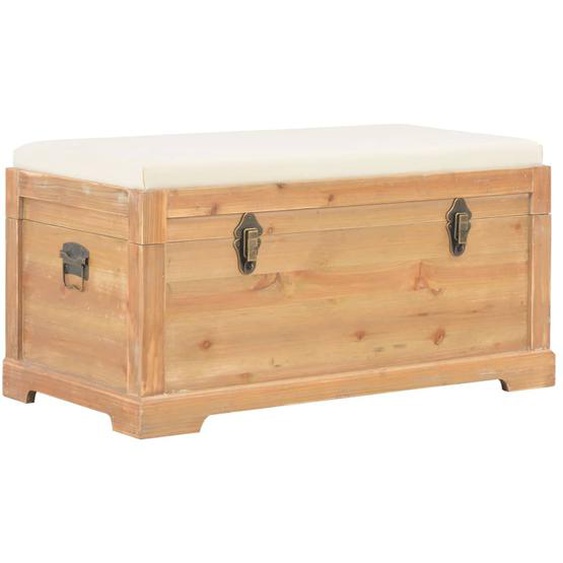 Coffre de rangement avec coussin 80x40x40 cm MDF
