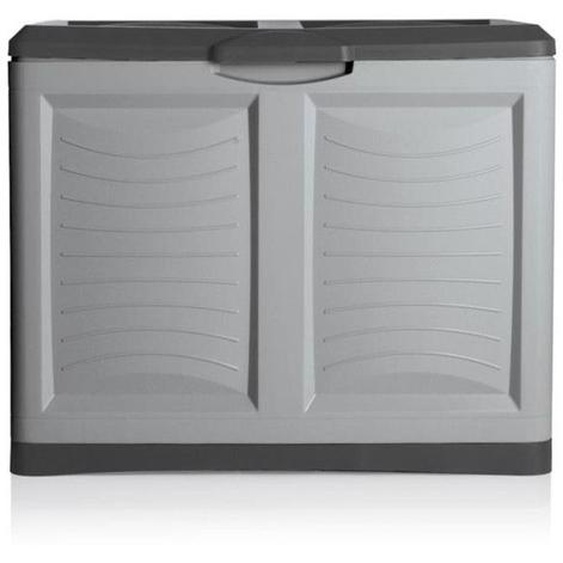 Coffre de rangement en plastique Mettitutto - Gris - L 78 x l 45 x H 64 cm