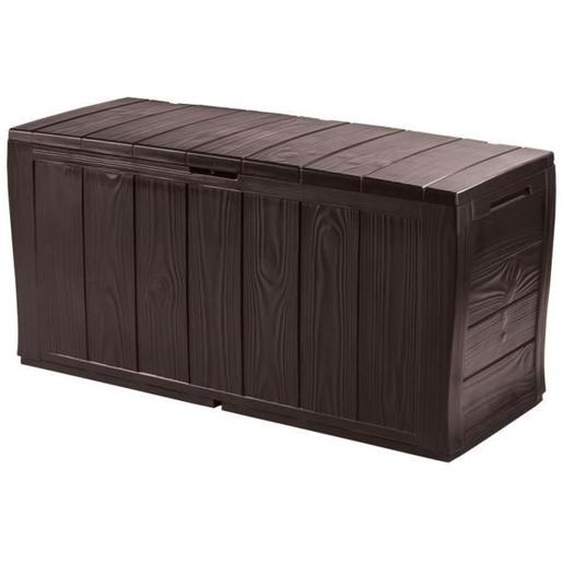 Coffre de rangement en plastique mobilier de jardin Keter Sherwood 270L brun