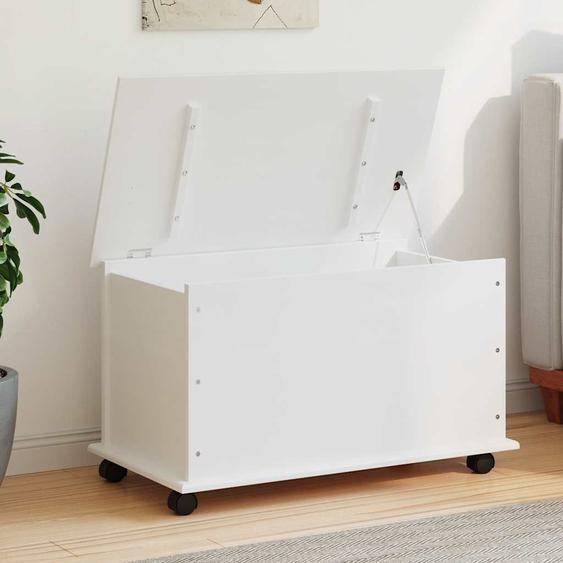 Coffre de rangement et roulettes ALTA blanc 73x39,5x43 cm