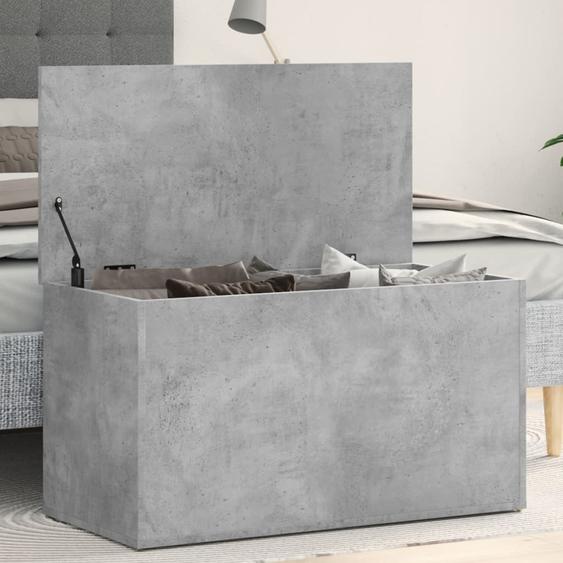 Coffre de rangement Gris béton 84x42x46 cm Bois dingénierie