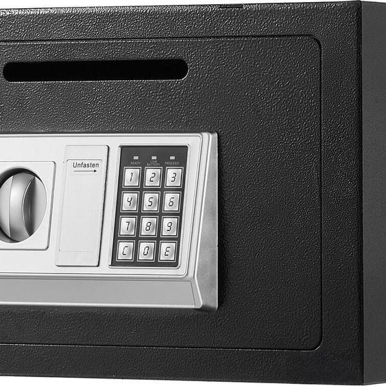Coffre-fort anti-chute de 0,6 pied cube, coffre-fort à fente anti-chute avec mot de passe et bouton rotatif, coffre-fort compact et robuste avec fente de verrouillage à lavant pour largent liquide, les relevés bancaires, les bijoux, les documents, les