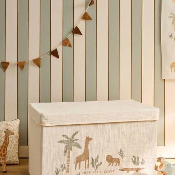 Coffre rangement jouets XL beige
