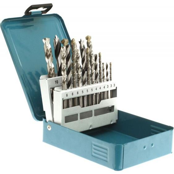 Coffret 18 forets cylindriques pour bois, acier, béton - D-46202 Makita