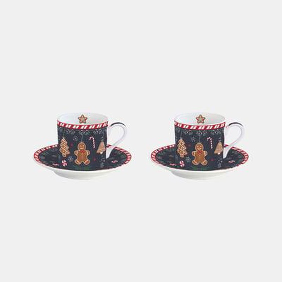 Coffret 2 tasses avec soucoupes