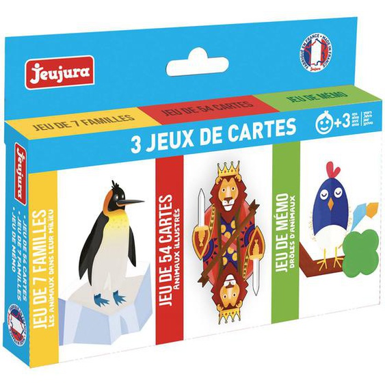 Coffret 3 Jeux De Cartes Blanc