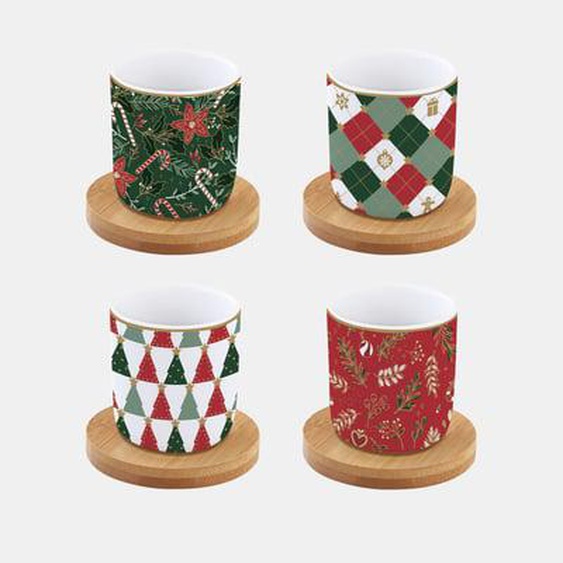 Coffret 4 gobelets avec soucoupes
