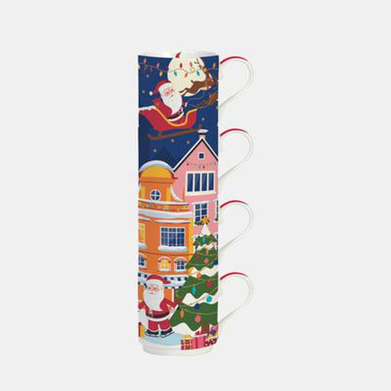 Coffret 4 mugs empilables