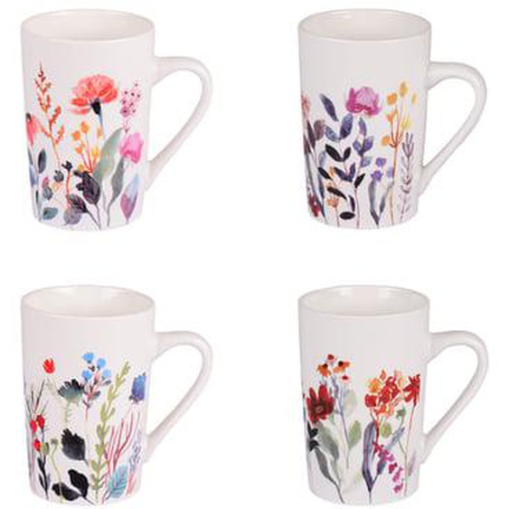 Coffret 4 mugs Flor  cl