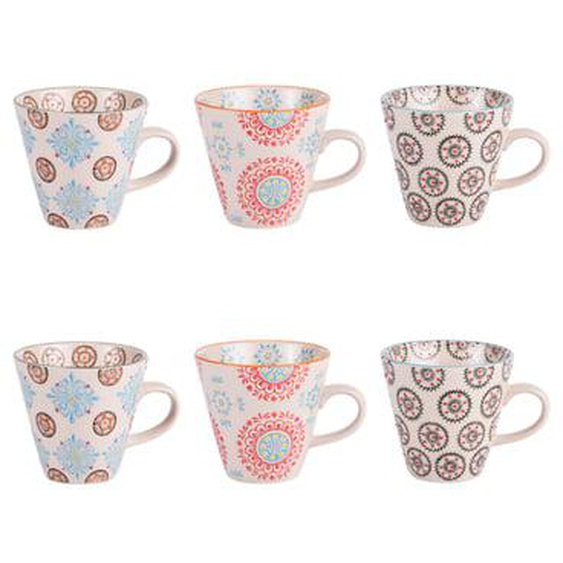 Coffret 6 tasses Bohème