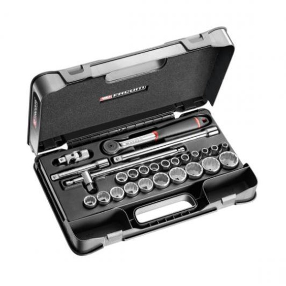 Coffret à douilles 1/2 12 pans métriques - 26 pièces - FACOM - S.161-4P12