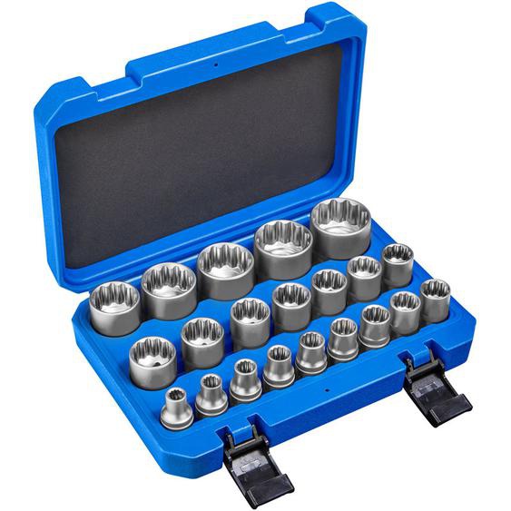 Tectake - Coffret à outils 21 Pièces Clé à Douille Femelle - bleu