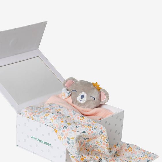 Coffret cadeau 3 pièces : lange + doudou personnalisable + hochet koala