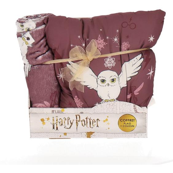 Coffret Coussin Et Plaid Harry Potter Hedwige Violet