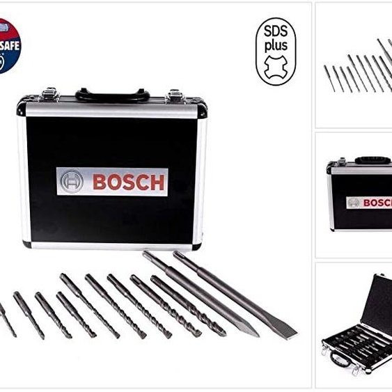 Coffret de 11 forets et burins SDS Plus-3 pour marteaux burineurs - BOSCH - 2608579916