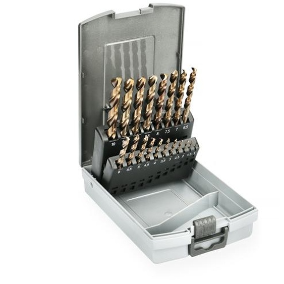 Coffret de 19 forets cobalt 5% de 1 à 10mm - HANGER - 155290