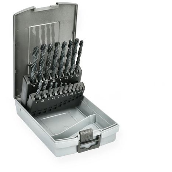 Coffret de 19 forets en acier HSS laminés 1 à 10mm - HANGER - 155090