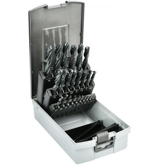 Coffret de 25 forets en acier HSS laminés de 1 à 13mm - HANGER - 155091