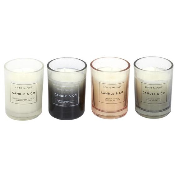 Coffret de 4 bougies parfumées assorties 15h Harmony