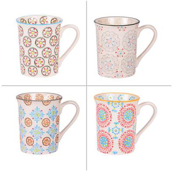 Coffret de 4 mugs Bohème  cl