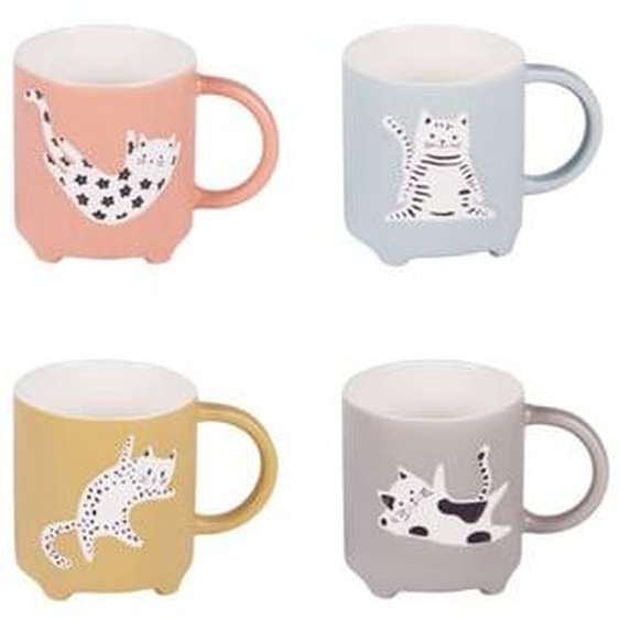 Coffret de 4 mugs Ronron