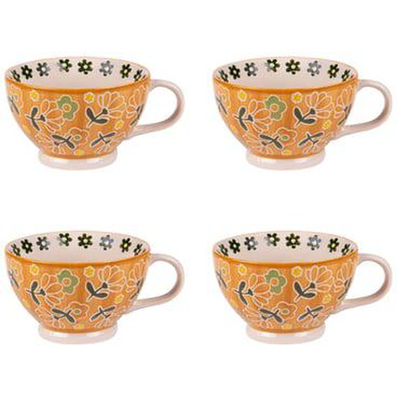 Coffret de 4 tasses Peony 6 cl