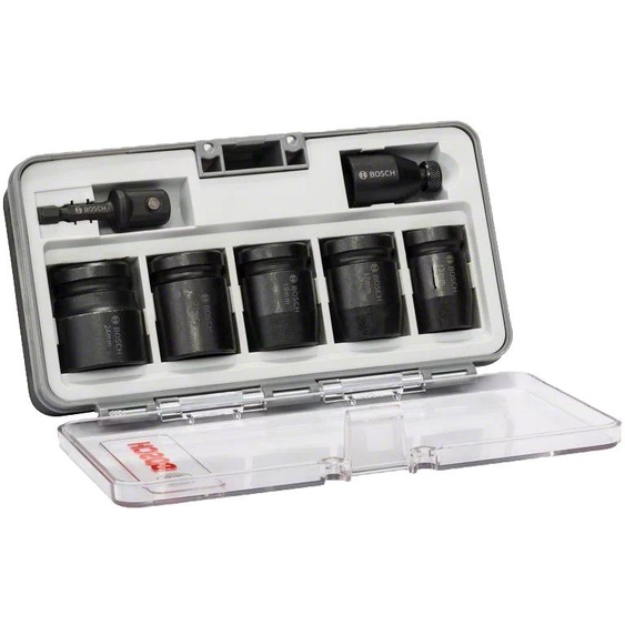 Coffret de 5 douilles à choc 13 - 17 - 19 - 21 - 24 mm 1/2 - BOSCH - 2608551029