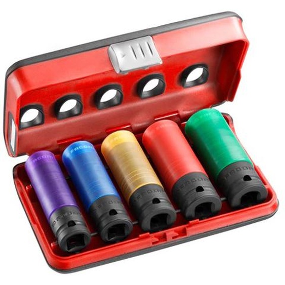 Coffret de 5 douilles à choc renforcé 1/2 FACOM NSI.5LPB