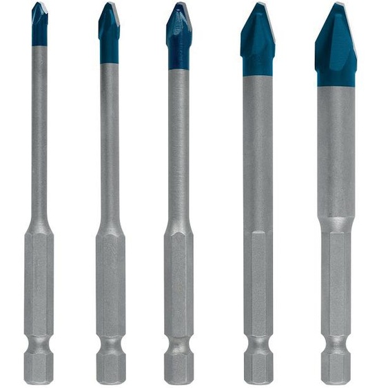 Coffret de 5 forets Hard Ceramic HEX-9 mixtes - BOSCH EXPERT - 2608900597