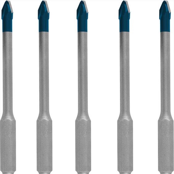 Coffret de 5 forets pour tuiles HardCeramic HEX-9 5mm - BOSCH EXPERT - 2608900598
